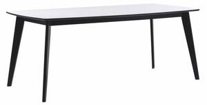 Crno-bijeli blagovaonski stol Rowico Griffin, 190 x 90 cm