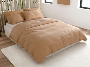 Hotelska posteljina od mikrovlakana JASMINE smeđa - prugasta 2 cm Dimenzije posteljine: 70 x 90 cm | 140 x 220 cm