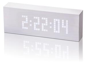 Bijela budilica s bijelim LED zaslonom Gingko Message Click Clock