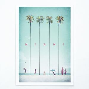 Poster Travelposter Miami, 50 x 70 cm