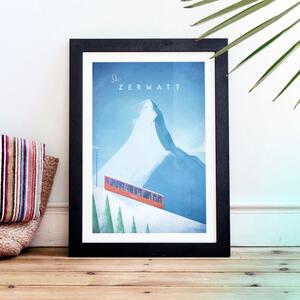 Poster Travelposter Zermatt, 30 x 40 cm
