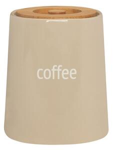 Krem posuda za kavu s poklopcem od bambusa Premier Housewares Fletcher, 800 ml