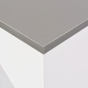 VidaXL Barski stol s pomičnom policom bijeli 138 x 39 x 110 cm