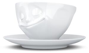 Bijela porculanska šalica za kavu 58products Happy, 200 ml