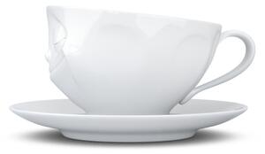 Bijela porculanska šalica za kavu 58products Happy, 200 ml