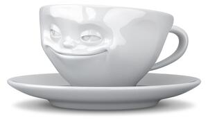 Bijela porculanska šalica za kavu 58products Smiley, 200 ml