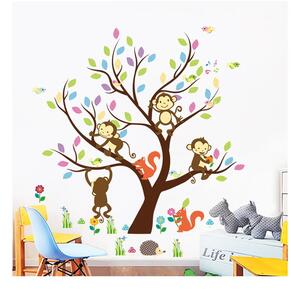 Set dječjih zidnih naljepnica Ambiance Monkey On The Tree