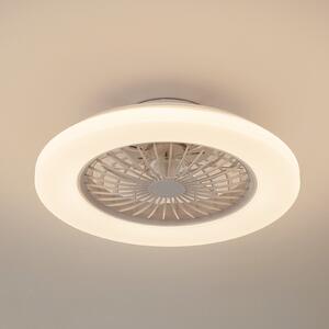 Lindby LED stropni ventilator Vedin, bijeli, DC, Ø 49 cm, CCT, prigušiva, Bijela, Dnevni boravak/blagovaonica, Plastika
