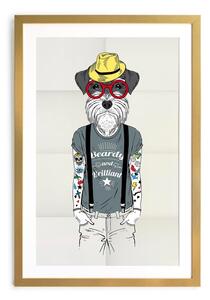 Uokvireni plakat Really Nice Things Hipster Dog, 65 x 45 cm