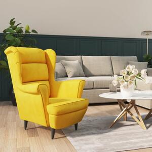 VidaXL Fotelja od baršuna boja senfa