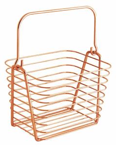 Narančasta metalna viseća košara iDesign, 21,5 x 19 cm