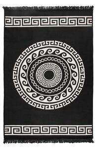 Bež-crni dvostrani tepih Mandala, 120 x 180 cm