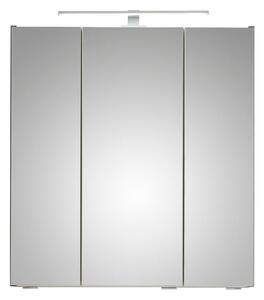 Sivi viseći kupaonski ormarić s ogledalom 65x70 cm Set 357 - Pelipal