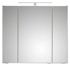 Sivi viseći kupaonski ormarić s ogledalom 80x70 cm Set 357 - Pelipal