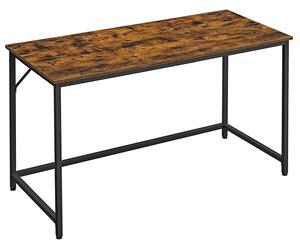 Radni stol s metalnim okvirom, 140 x 75 x 60 cm, rustikalno smeđa | VASAGLE