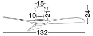 ICHOS STROPNI VENTILATOR CRNI METAL I ABS IP20 NL9952331