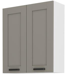Zondo.hr Gornji kuhinjski ormarić sa 2 vrata Lucid 80 G 90 2F (claygrey + bijela). 1045455