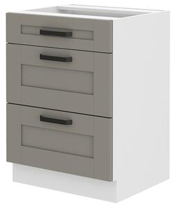 Zondo.hr Donji kuhinjski ormarić Lucid 60 D 3S BB (claygrey + bijela). 1045438
