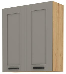 Zondo.hr Gornji kuhinjski ormarić sa 2 vrata Lucid 80 G 90 2F (hrast artisan + claygrey). 1045504
