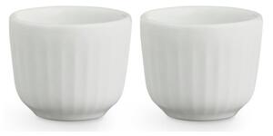 Set od 2 bijele porculanske posude za jaja Kähler Design Hammershoi, ⌀ 8 cm