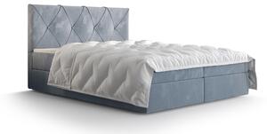 Zondo.hr Bračni krevet Boxspring 140 cm Athena (svijetloplava) (s madracem i prostorom za odlaganje). Akcija -20%. 1046357