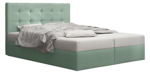 Zondo Bračni krevet Boxspring 160 cm Duel 1 (metvica) (s madracem i prostorom za odlaganje). 1046431