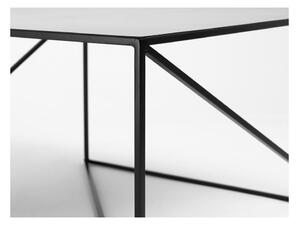 Crni stolić za kavu CustomForm Memo, 80 x 80 cm