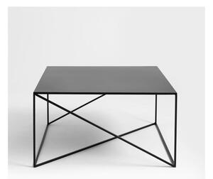 Crni stolić za kavu CustomForm Memo, 80 x 80 cm