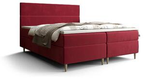 Zondo Bračni krevet Boxspring 140 cm Flu (bordo) (s madracem i prostorom za odlaganje). 1046536