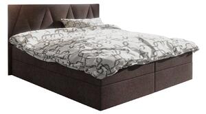 Zondo Bračni krevet Boxspring 140 cm Fade 3 (tamnosmeđa) (s madracem i prostorom za odlaganje). 1046507