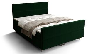 Zondo Bračni krevet Boxspring 140 cm Flu plus (tamnozelena) (s madracem i prostorom za odlaganje). 1046565