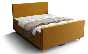 Zondo Bračni krevet Boxspring 140 cm Flu Plus Comfort (zlatna) (s madracem i prostorom za odlaganje). 1055955