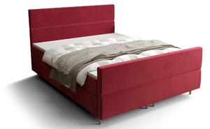 Zondo Bračni krevet Boxspring 140 cm Flu Plus Comfort (bordo) (s madracem i prostorom za odlaganje). 1055956