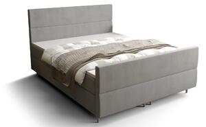 Zondo Bračni krevet Boxspring 140 cm Flu Plus Comfort (siva) (s madracem i prostorom za odlaganje). 1055958
