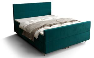 Zondo Bračni krevet Boxspring 140 cm Flu Plus Comfort (tamnozelena) (s madracem i prostorom za odlaganje). 1055957