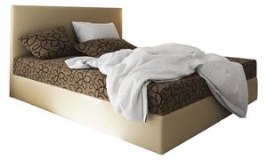 Zondo Bračni krevet Boxspring 140 cm Lilac (uzorak + bež) (s madracem i prostorom za odlaganje). 1046636