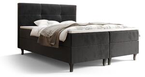 Zondo Bračni krevet Boxspring 140 cm Lumba (crna) (s madracem i prostorom za odlaganje). 1046669