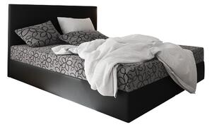 Zondo Bračni krevet Boxspring 180 cm Lilac (uzorak + crna) (s madracem i prostorom za odlaganje). 1046666