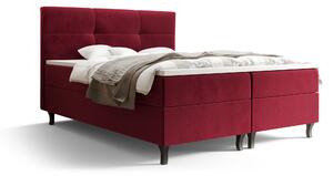 Zondo Bračni krevet Boxspring 140 cm Lumba (bordo) (s madracem i prostorom za odlaganje). 1046673