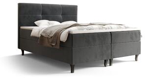 Zondo Bračni krevet Boxspring 140 cm Lumba (tamnosiva) (s madracem i prostorom za odlaganje). 1046670
