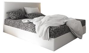 Zondo Bračni krevet Boxspring 160 cm Lilac (uzorak + bijela) (s madracem i prostorom za odlaganje). 1046657