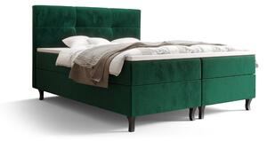 Zondo Bračni krevet Boxspring 140 cm Lumba (maslinasto zelena) (s madracem i prostorom za odlaganje). 1046674
