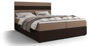 Zondo Bračni krevet Boxspring 140 cm Locos (svijetlosmeđa + tamnosmeđa) (s madracem i prostorom za odlaganje). 1046693