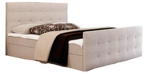 Zondo Bračni krevet Boxspring 140 cm Milagros 2 (bež) (s madracem i prostorom za odlaganje). 1046751