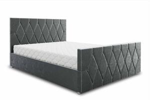 Zondo Bračni krevet 140 cm Alex (siva) (s podnicom i prostorom za odlaganje). 1046755