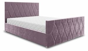 Zondo Bračni krevet 140 cm Alex (prljavo ružičasta) (s podnicom i prostorom za odlaganje). 1046758