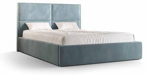 Zondo Bračni krevet 140 cm Alfonso (plava) (s podnicom i prostorom za odlaganje). 1046792