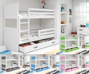 Krevet na kat RICO 90x200 s ladicom + ležište - BIJELA (VIŠE BOJA)