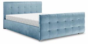Zondo Bračni krevet 140 cm Billie (plava) (s podnicom i prostorom za odlaganje). 1046817