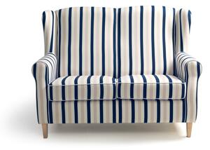 Kauč na plavo-bijele pruge Max Winzer Lorris, 139 cm